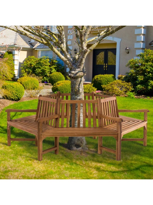 Sonja fa pad karfával 250 cm, teak