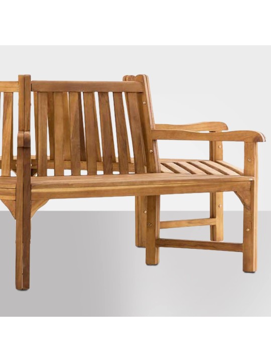 Sonja fa pad karfával 250 cm, teak