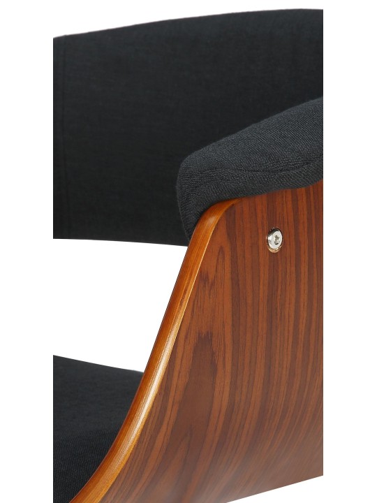 Bárszék Vestal szövet, dió/fekete