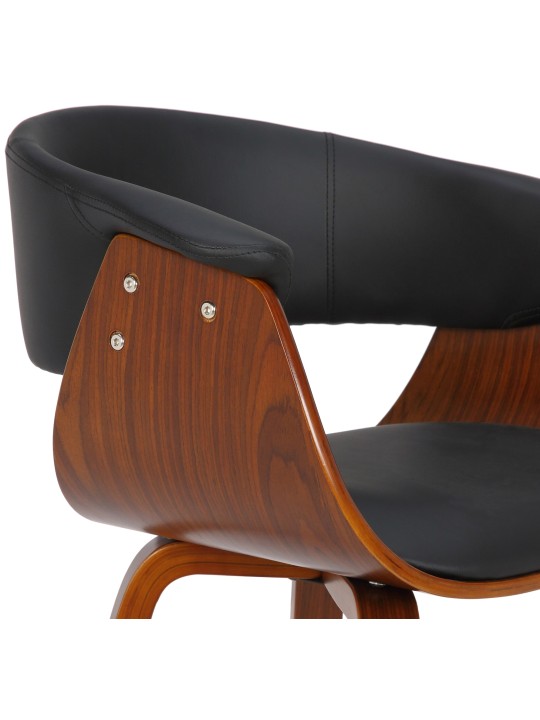 2 db székből álló szett Bruce műbőr dió, fekete