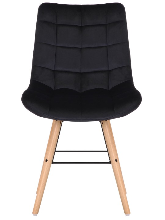 2 székből álló Leni bársony szett, fekete