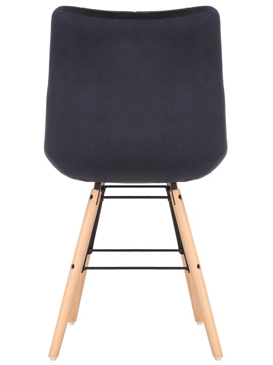 2 székből álló Leni bársony szett, fekete