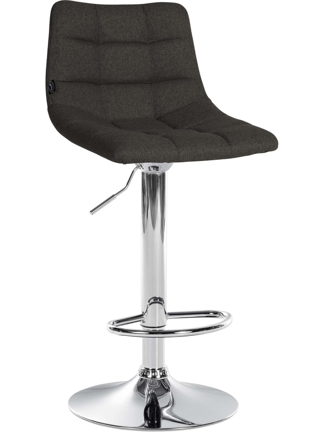 Bárszék Jerry szövet króm, sötétszürke