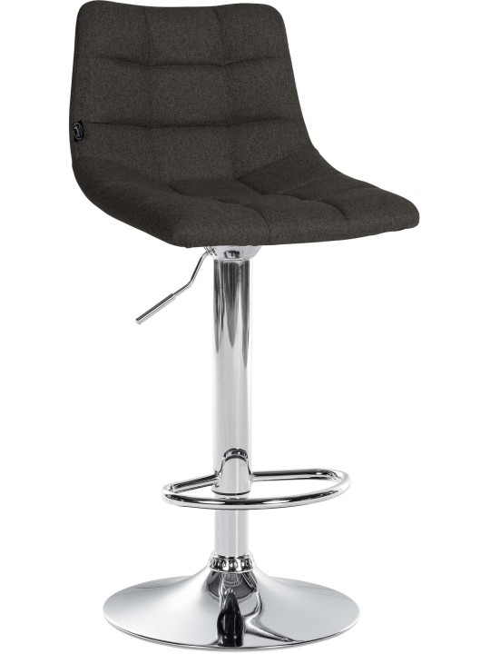 Bárszék Jerry szövet króm, sötétszürke