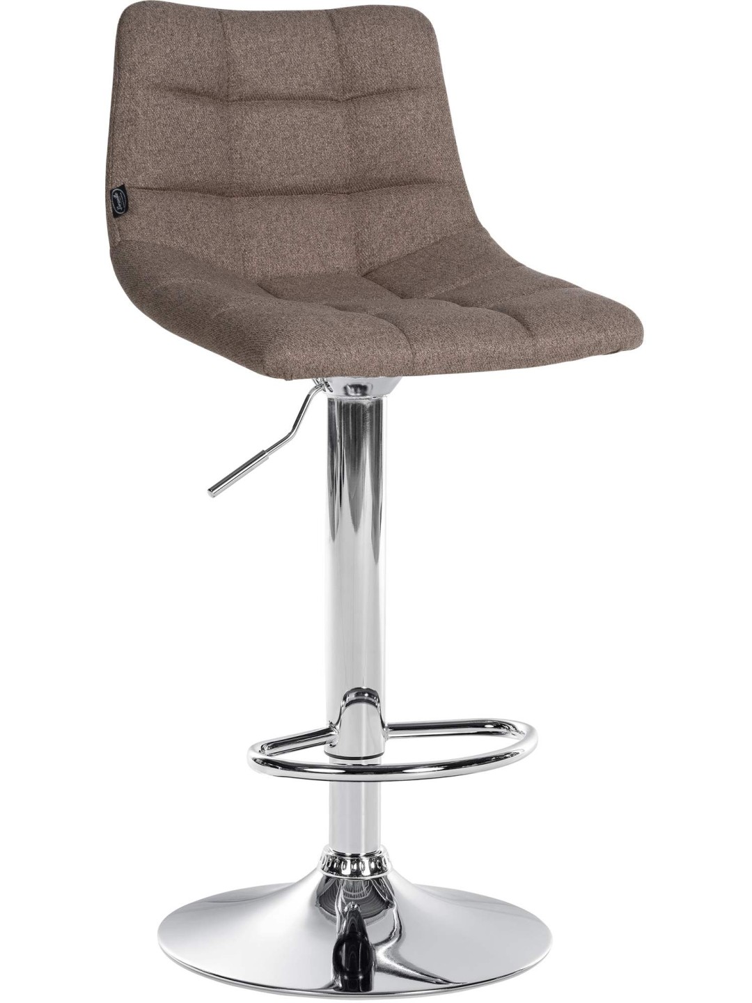 Bárszék Jerry szövet króm, taupe