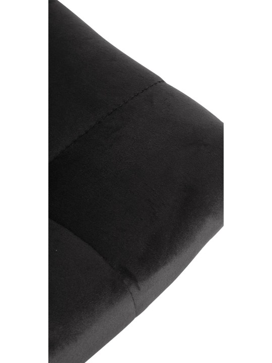 Bárszék Jerry bársony króm, fekete