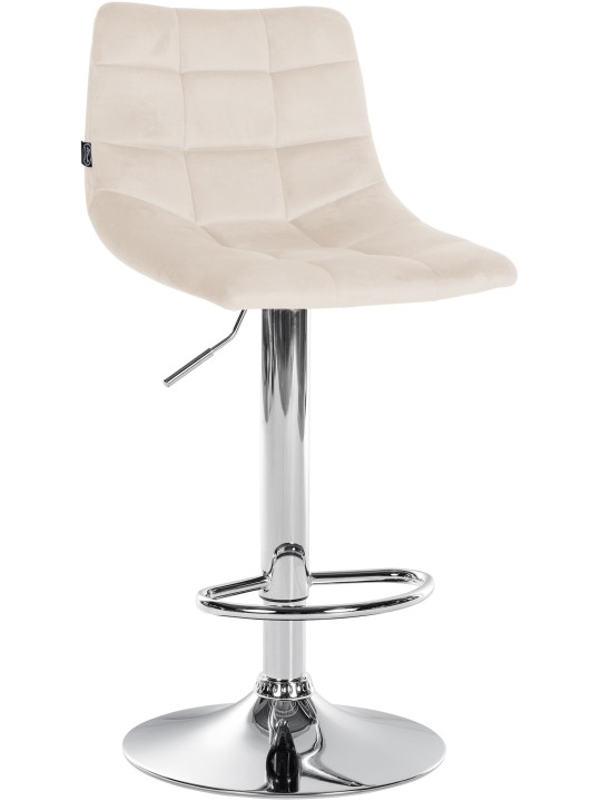 Bárszék Jerry bársony króm, krém