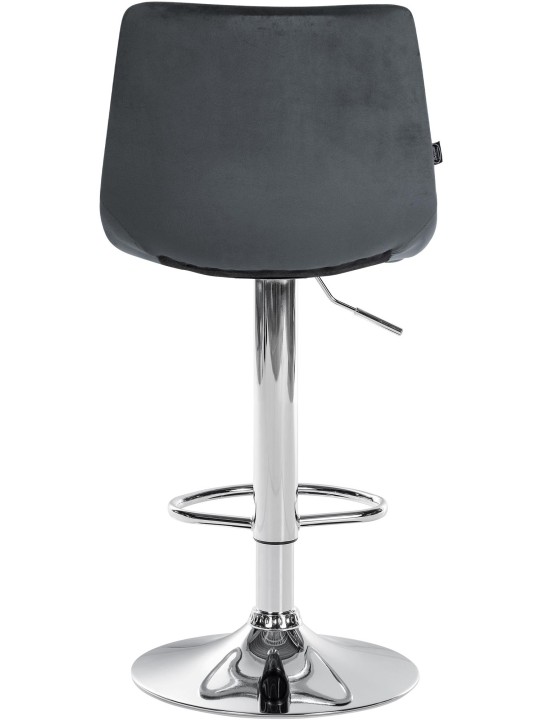 Bárszék Jerry bársony króm, sötétszürke