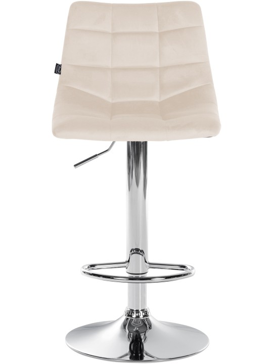 Bárszék Jerry bársony króm, krém