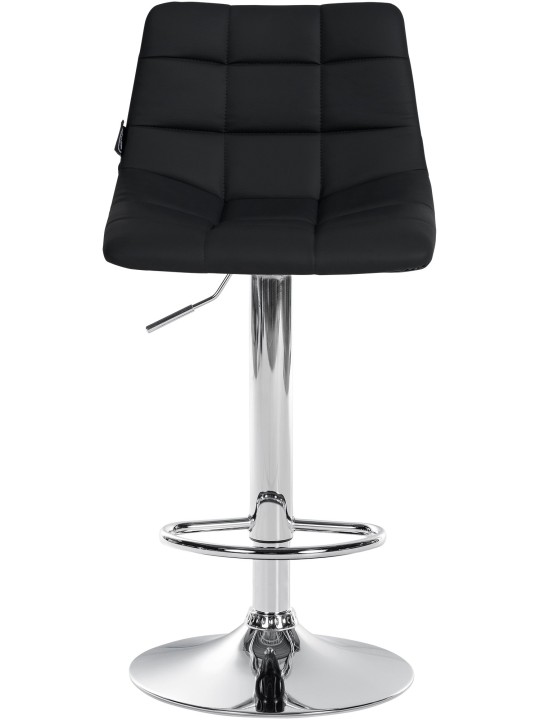 Bárszék Jerry műbőr króm, fekete