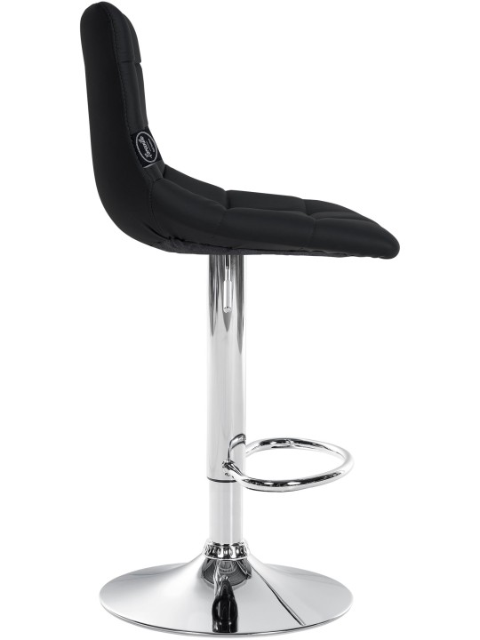 Bárszék Jerry műbőr króm, fekete