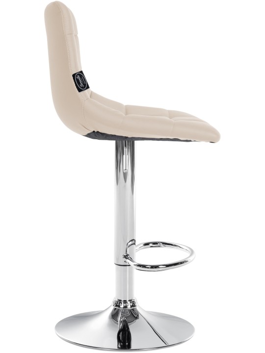 Bárszék Jerry műbőr króm, krém