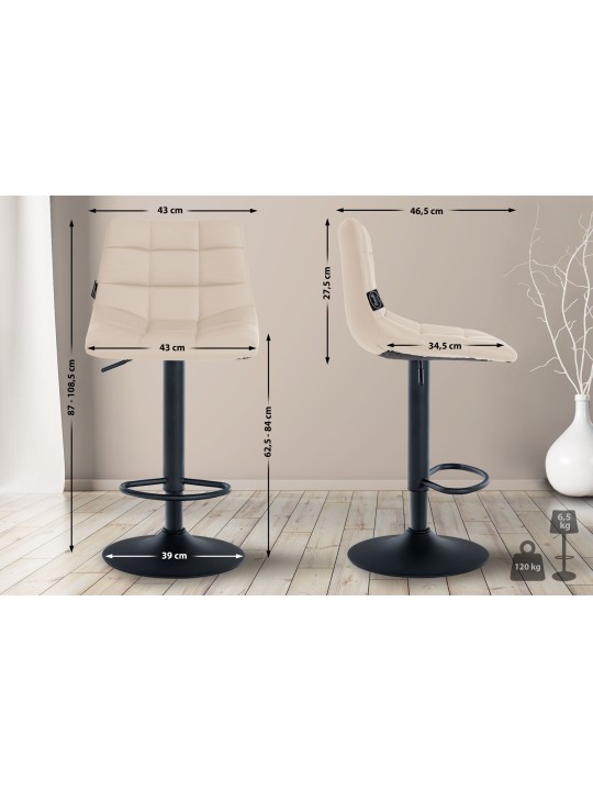 Bárszék Jerry műbőr, krém