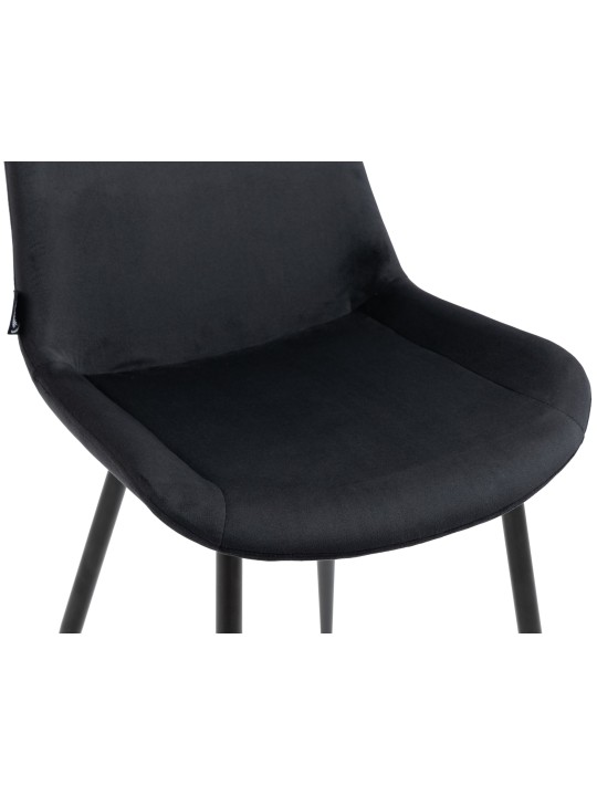 2 db-os étkezőszék szett Victoria bársony, fekete