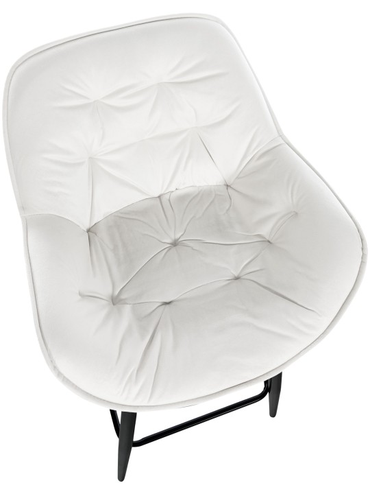 2 db bárszék szett Gibson 76 bársony, krémfehér