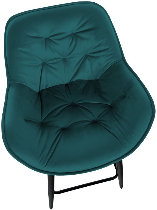 2 db bárszék szett Gibson 76 bársony, sötétzöld