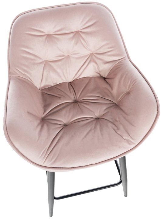 2 db bárszék szett Gibson 76 bársony, rózsaszín