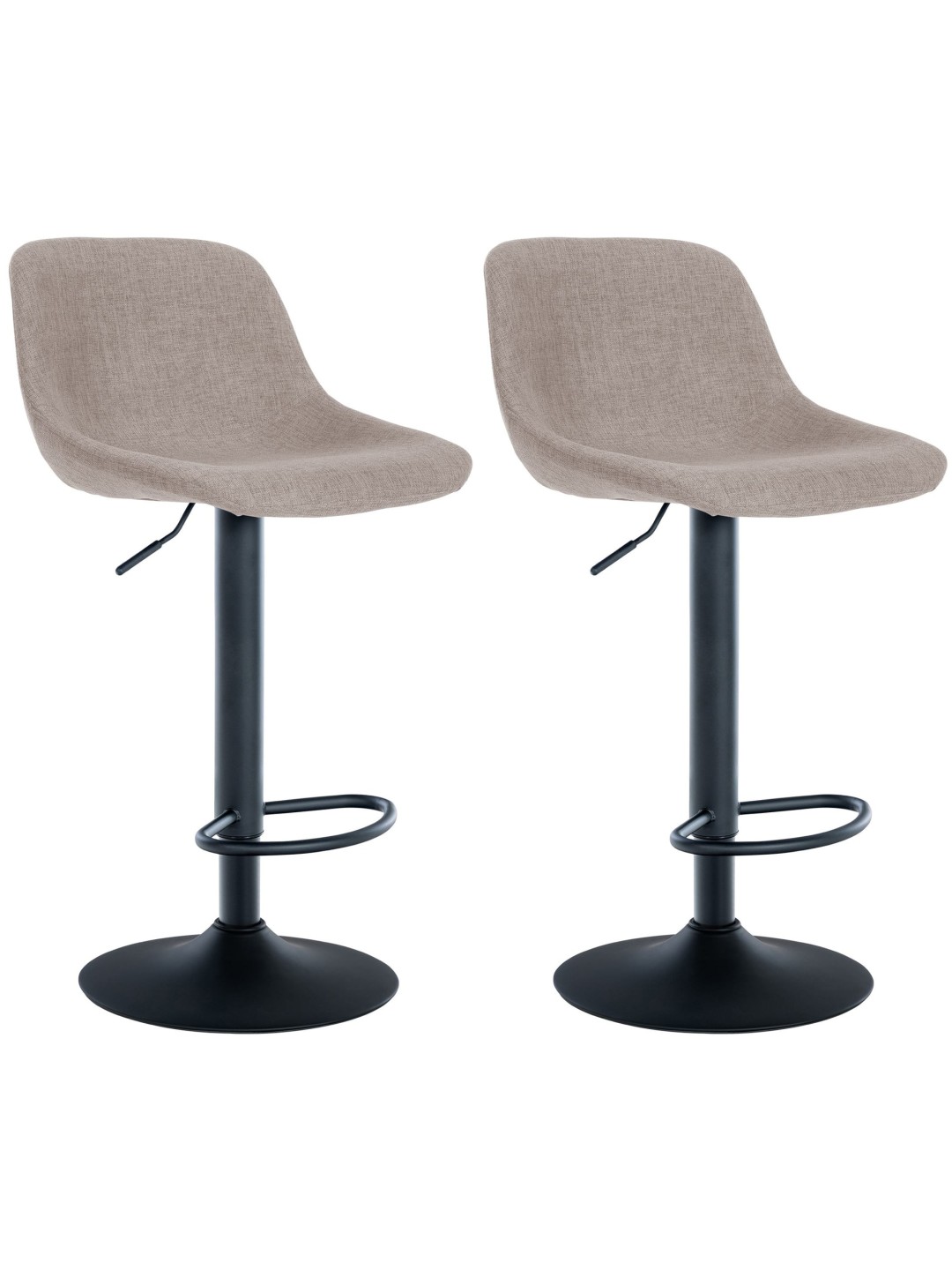 2 db bárszék tetőtéri anyagból álló készlet, taupe