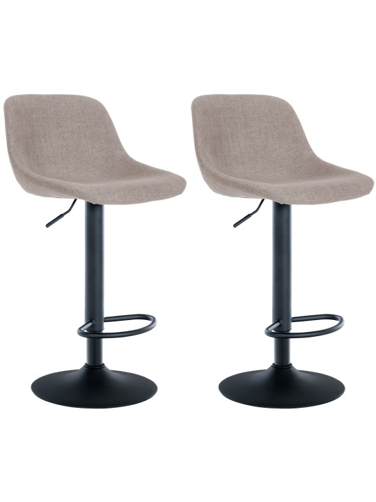 2 db bárszék tetőtéri anyagból álló készlet, taupe