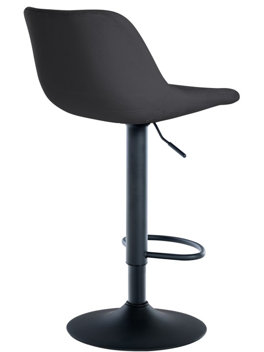 2 db bárszék szett Loft bársony, fekete