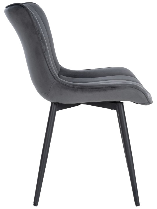 Largo bársony szék, sötétszürke