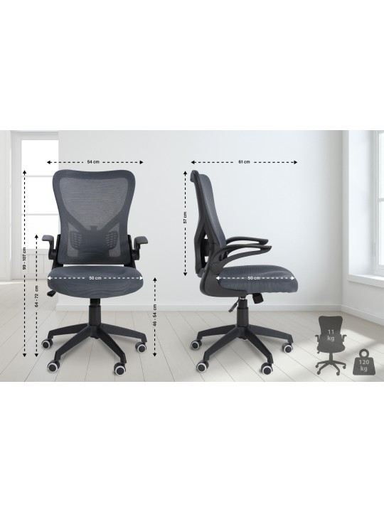 Hudson irodai szék, szürke