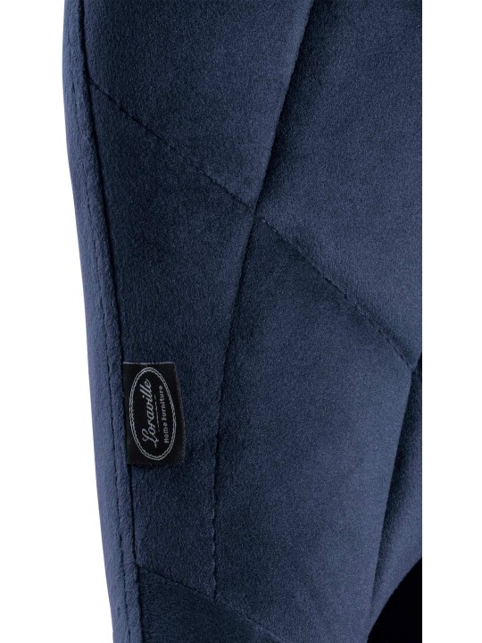 Bárszék Lazio bársony króm, kék