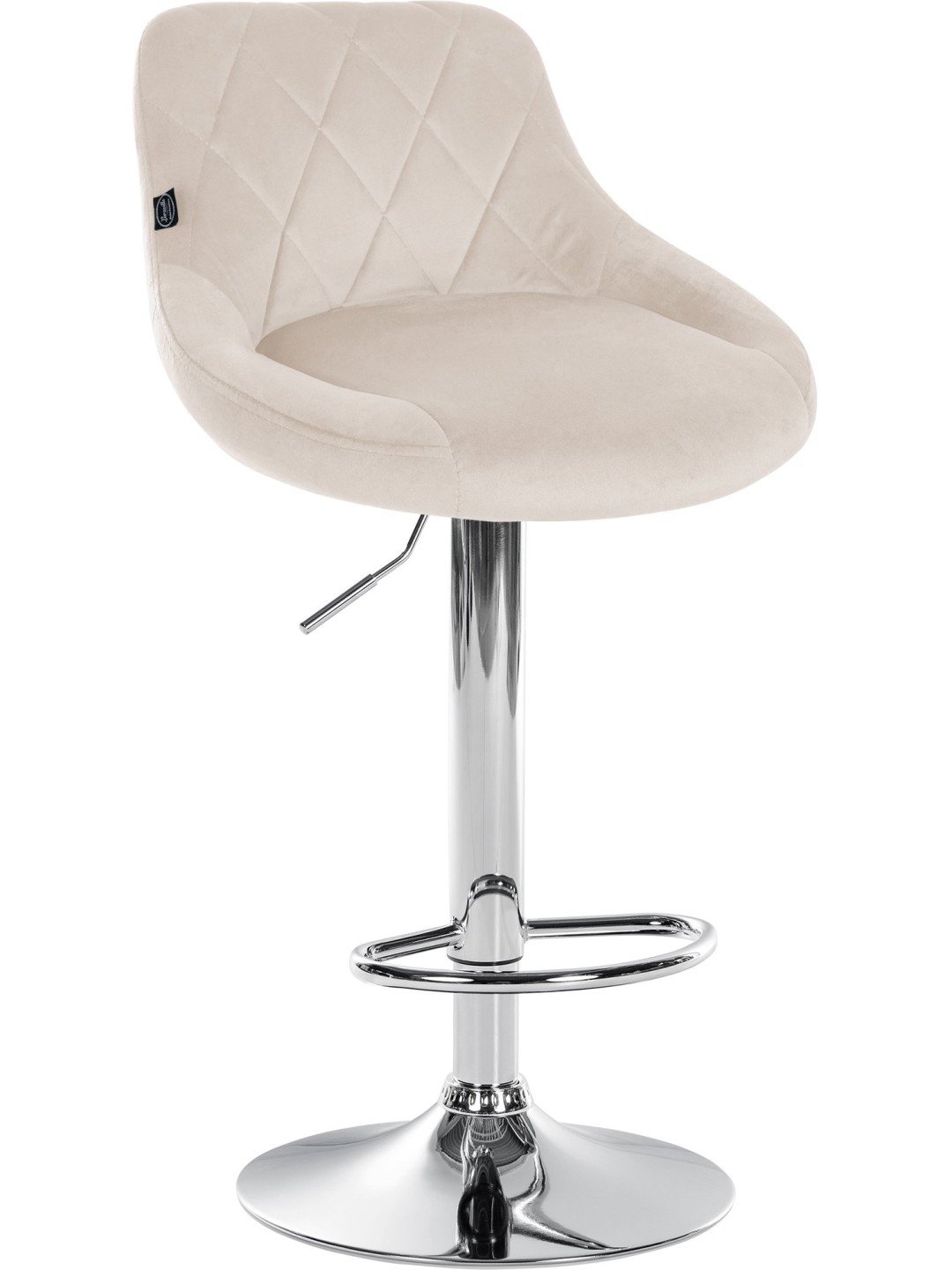 Bárszék Lazio bársony króm, krém