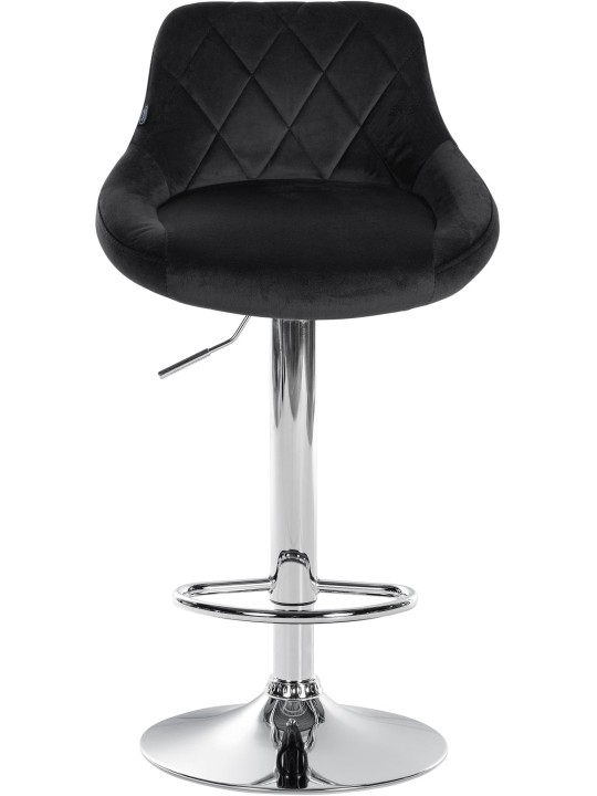 Bárszék Lazio bársony króm, fekete