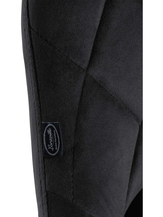 Bárszék Lazio bársony króm, fekete