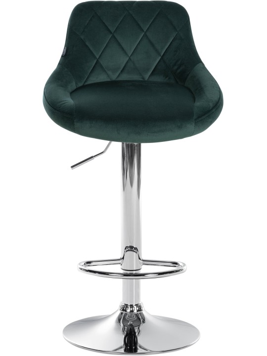 Bárszék Lazio bársony króm, sötétzöld