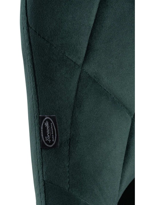 Bárszék Lazio bársony króm, sötétzöld