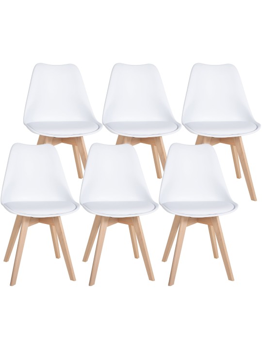 6 db Ramsey étkezőszék készlet, fehér
