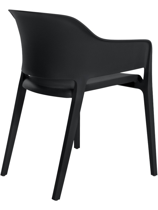 Puebla egymásra rakható szék, fekete