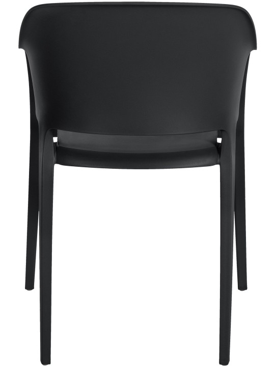 2 db egymásra rakható Puebla szék készlet, fekete