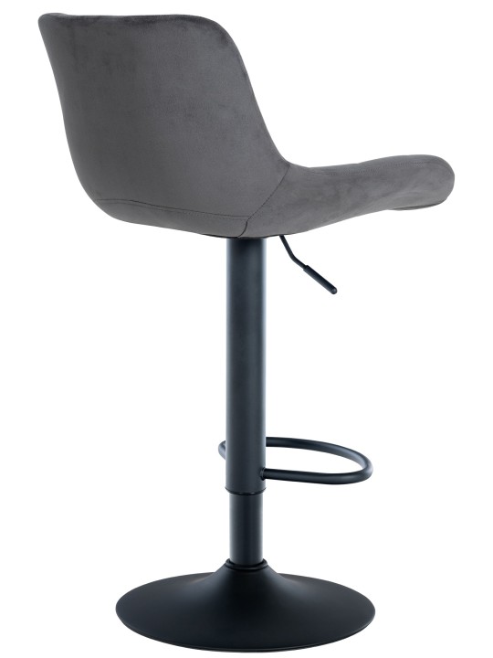 Bárszék Tover bársony, sötétszürke