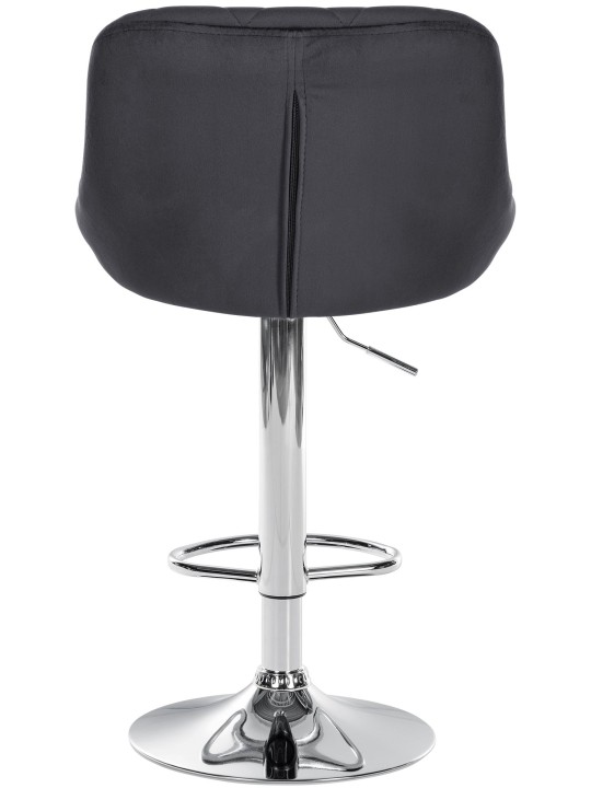 Bárszék Lazio bársony króm, sötétszürke
