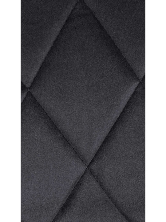 Bárszék Lazio bársony króm, sötétszürke