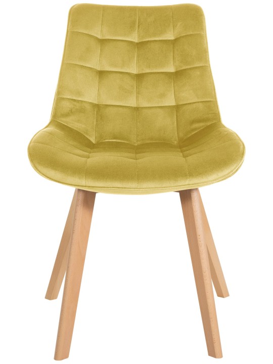 Brook bársony szék, sárga