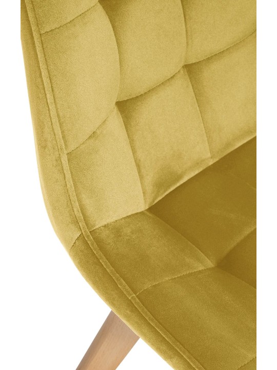 Brook bársony szék, sárga