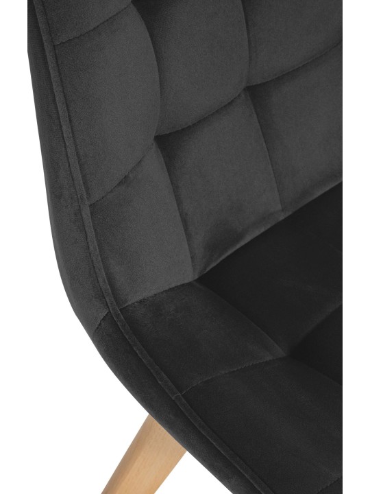 Brook bársony szék, fekete