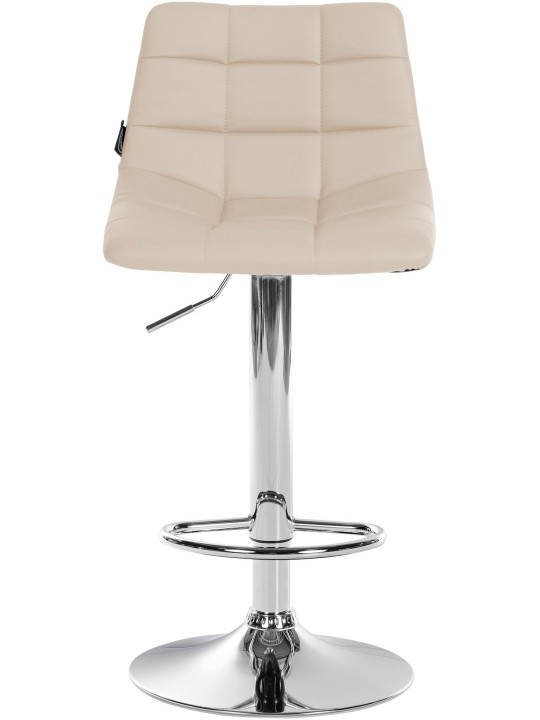 2 db bárszék Jerry króm műbőr szett, krém