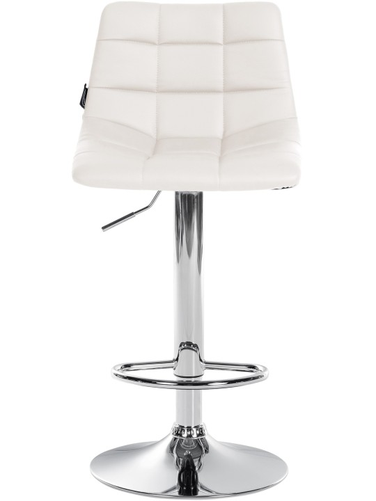 2 db bárszék Jerry króm műbőr szett, fehér