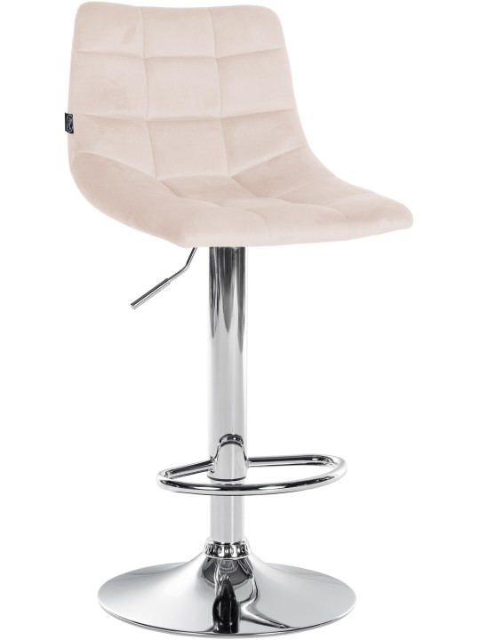 2 db bárszék Jerry bársony króm készlet, bézs