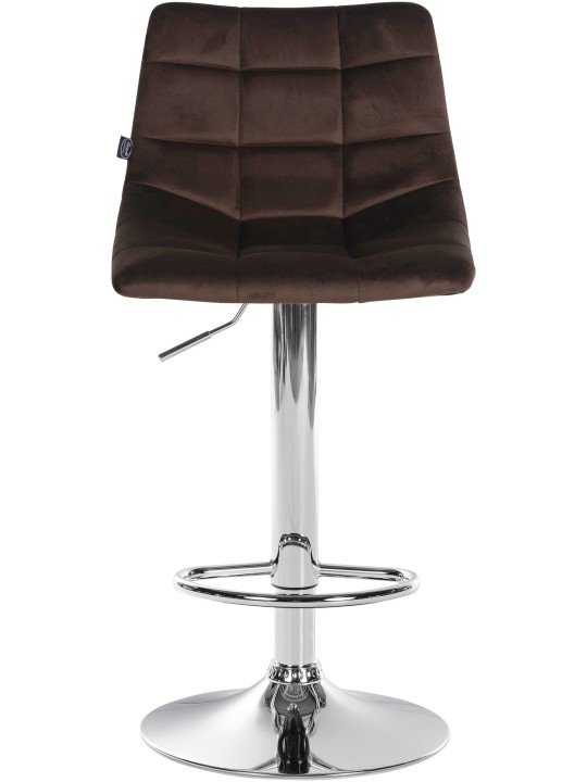 2 db bárszék Jerry bársony króm készlet, barna
