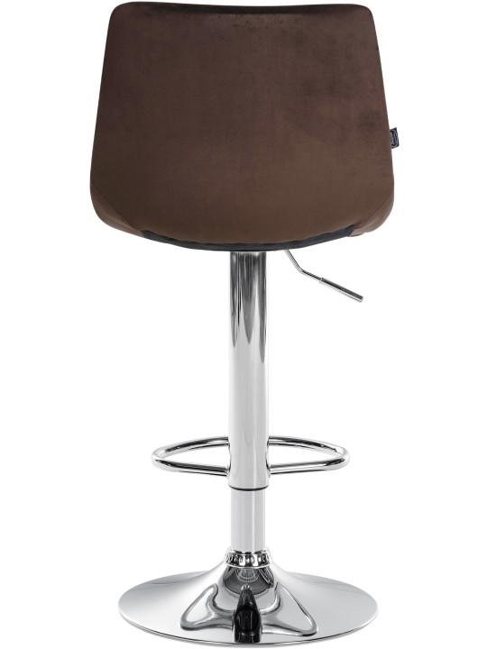 2 db bárszék Jerry bársony króm készlet, barna