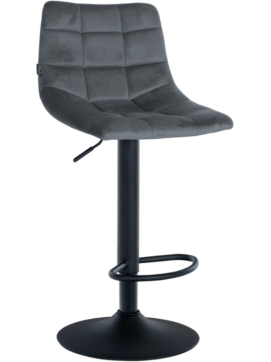 2 db-os bárszék Jerry bársony készlet, sötétszürke