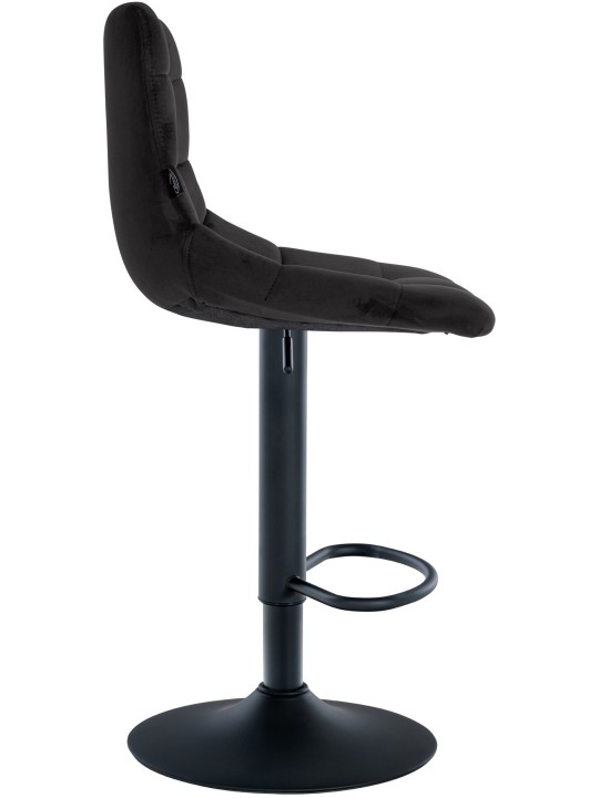 2 db-os bárszék Jerry bársony készlet, fekete