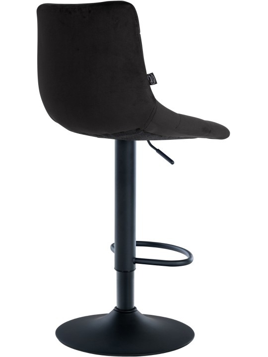 2 db-os bárszék Jerry bársony készlet, fekete