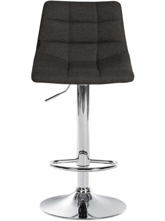 2 db bárszék készlet Jerry króm szövetből, sötétszürke